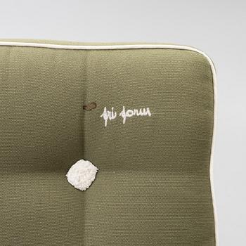 Elsa Stackelberg, a pair of garden armchairs with ottomans, Fri Form, Edsbruk, 1980s.