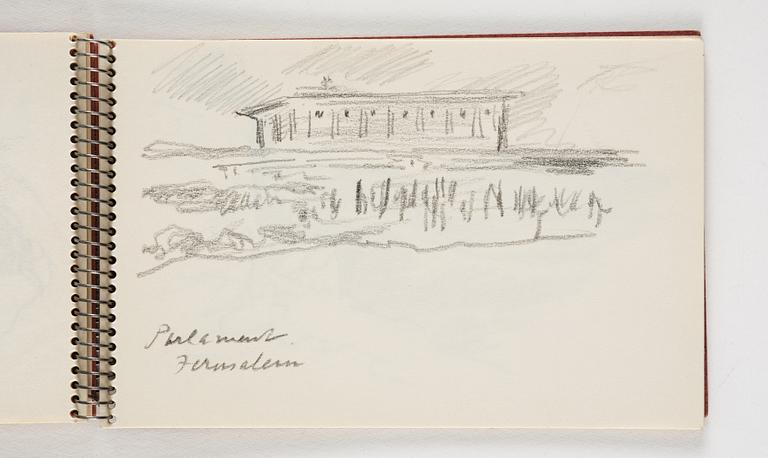 Lotte Laserstein, 10 små skissblock med teckningar.