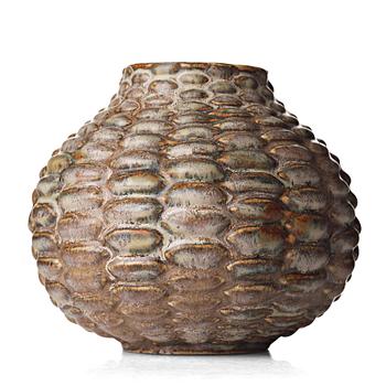 135. Axel Salto, a stoneware "budding style" stoneware vase, Denmark, dated 2/8 1933.