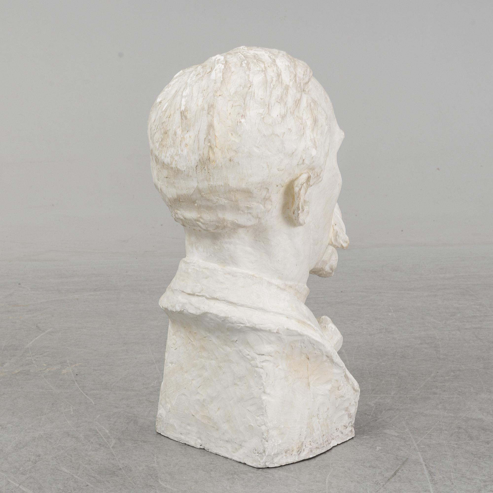 KNUT JERN, a signed plaster sculpture.