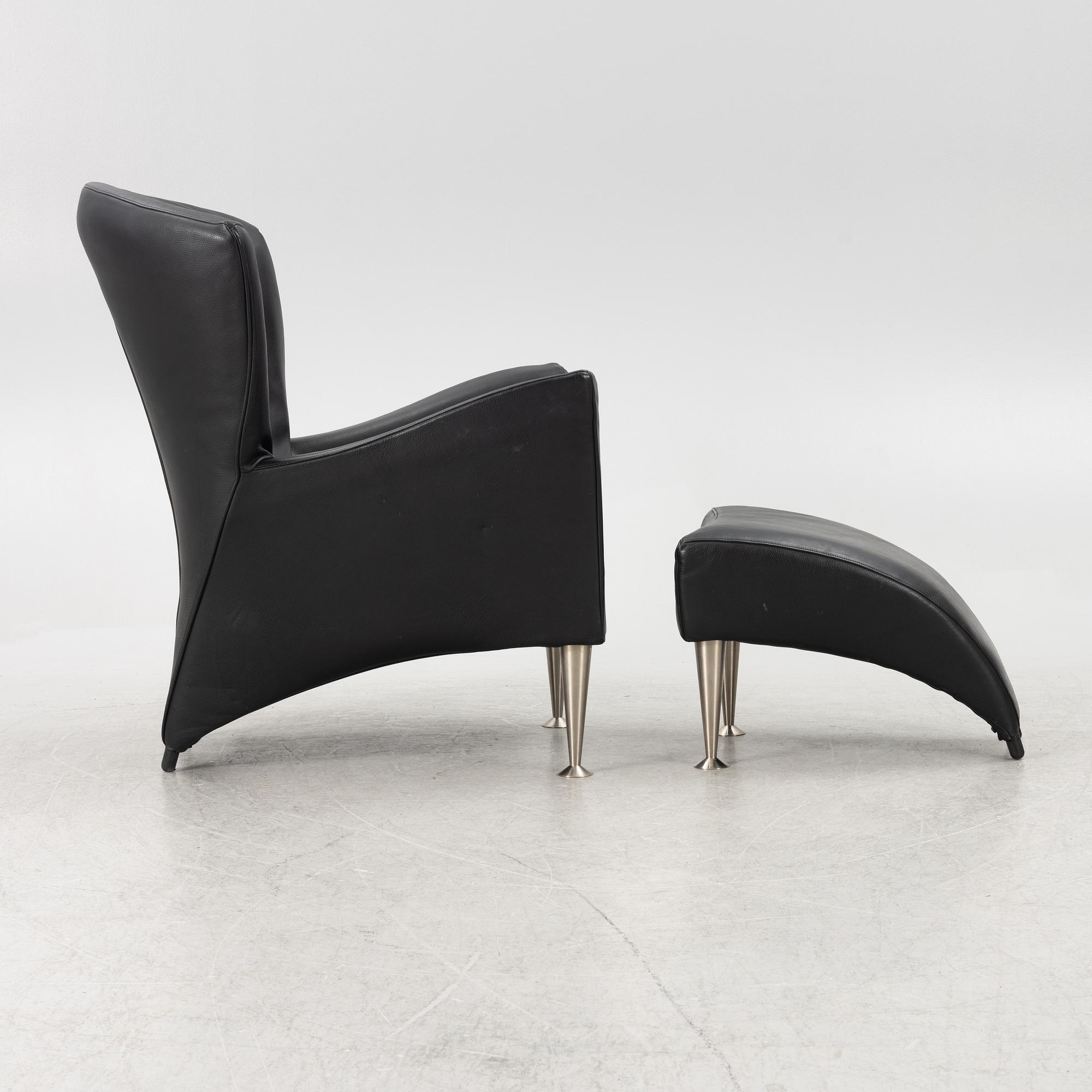 Gijs Papavoine, armchair with footstool, 'Castor', Montis, Italy.