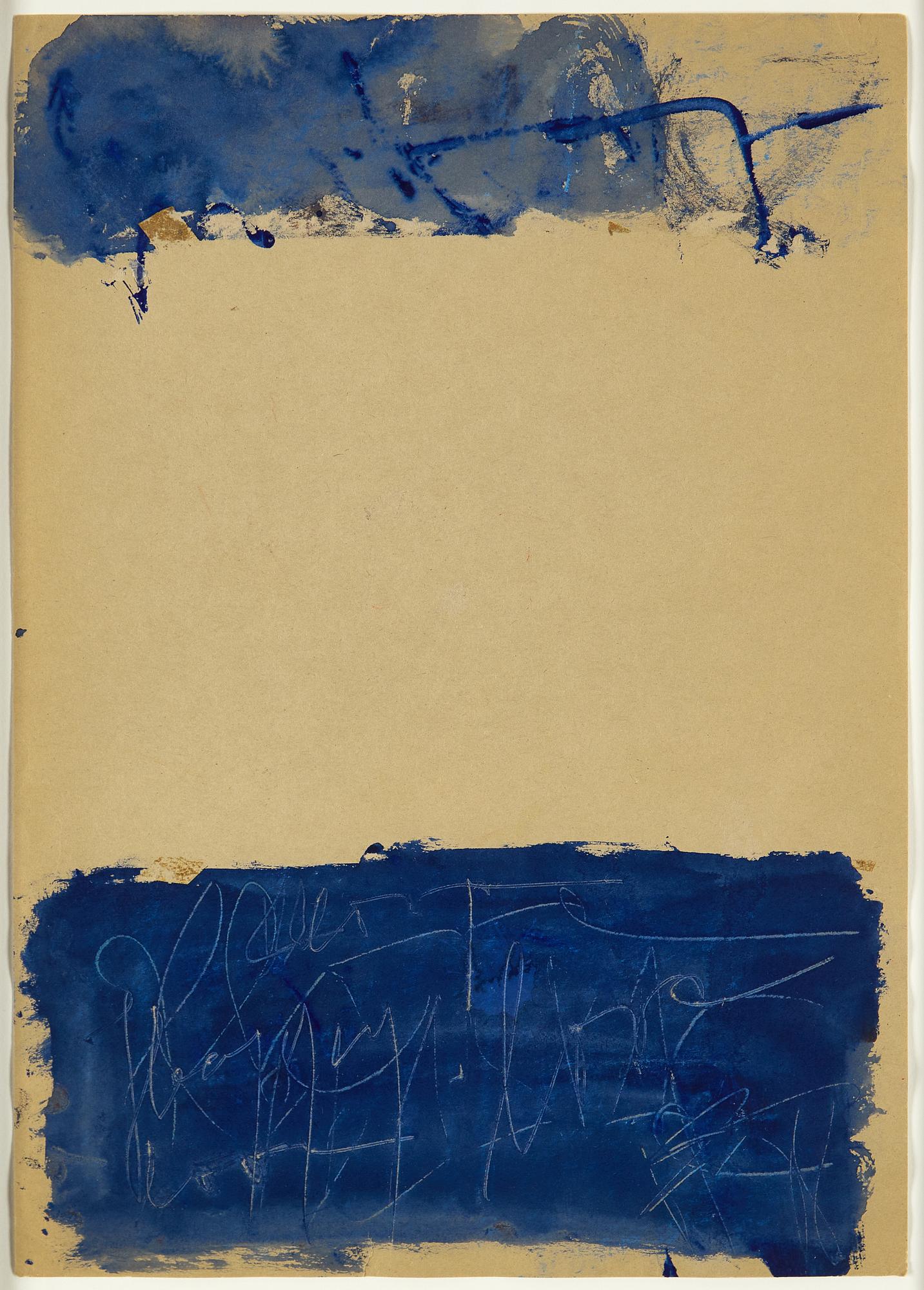 Eddie Figge, mixed media on paper, signed, executed around 1960.