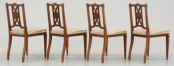 SALONGSMÖBEL, 8 delar. Sengustaviansk stil, 1800/1900-tal.