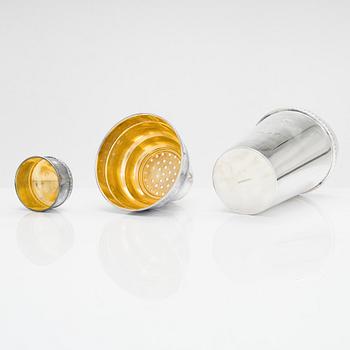 Cocktailshaker med sil, silver, Finlands Guldsmeds ab, Åbo 1936.