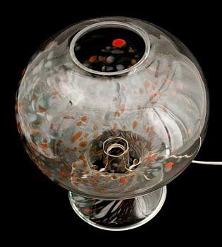 BORDSLAMPA, glas, Olle Alberius, Orrefors, 1900-talets mitt.