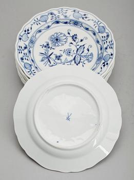 ENTRÉTALLRIKAR, 8 st, porslin, Meissen, 1900-tal.