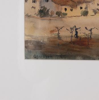 AARNE ULAPPA, akvarell, signerad och daterad 1925.