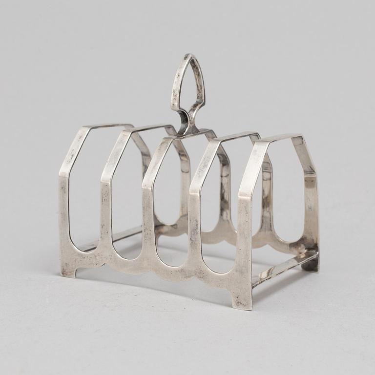 TOASTRACK, silver, James Deakin, Sheffield, 1932.