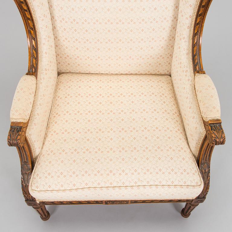 Nojatuoli, Bergère, Louis XVI -tyyli, 1900-luvun alkupuoli.
