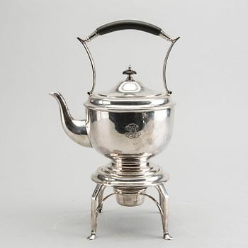 HENRY WIGFULL tekanna med rechaud silver, Sheffield  1910.