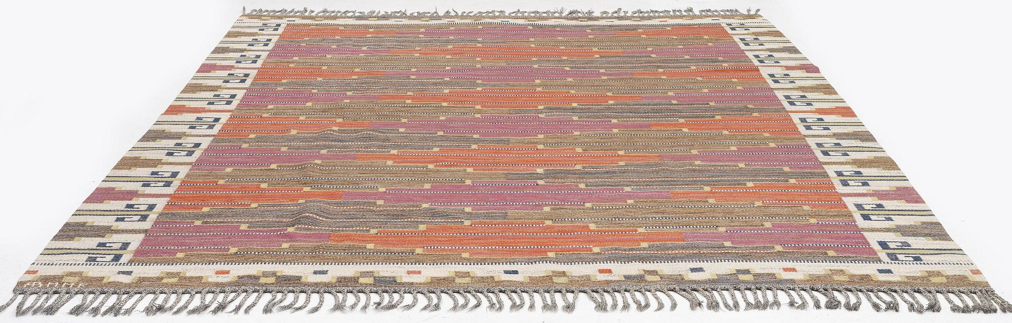 Märta Måås-Fjetterström, a carpet, 'Bruna heden', flat weave, c. 353 x 255 cm, signed AB MMF.