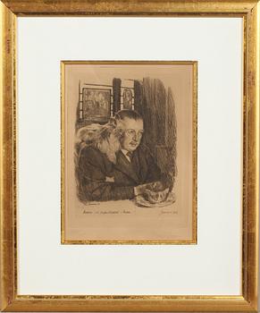 LOUIS SPARRE, etsning, signerad och numrerad 26/75.