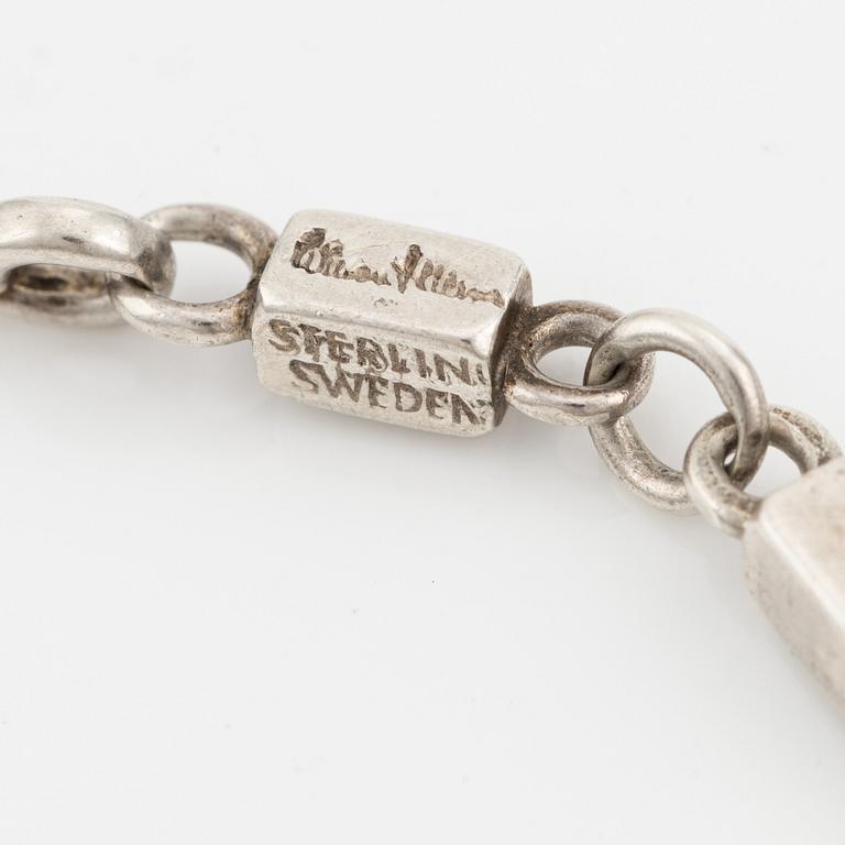 Wiwen Nilsson collier/armband och örhängen, silver.