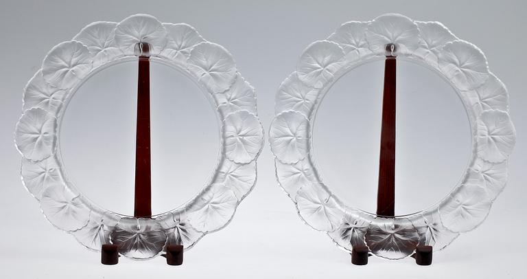 FAT, ett par, glas. Lalique, Frankrike 1900-tal.