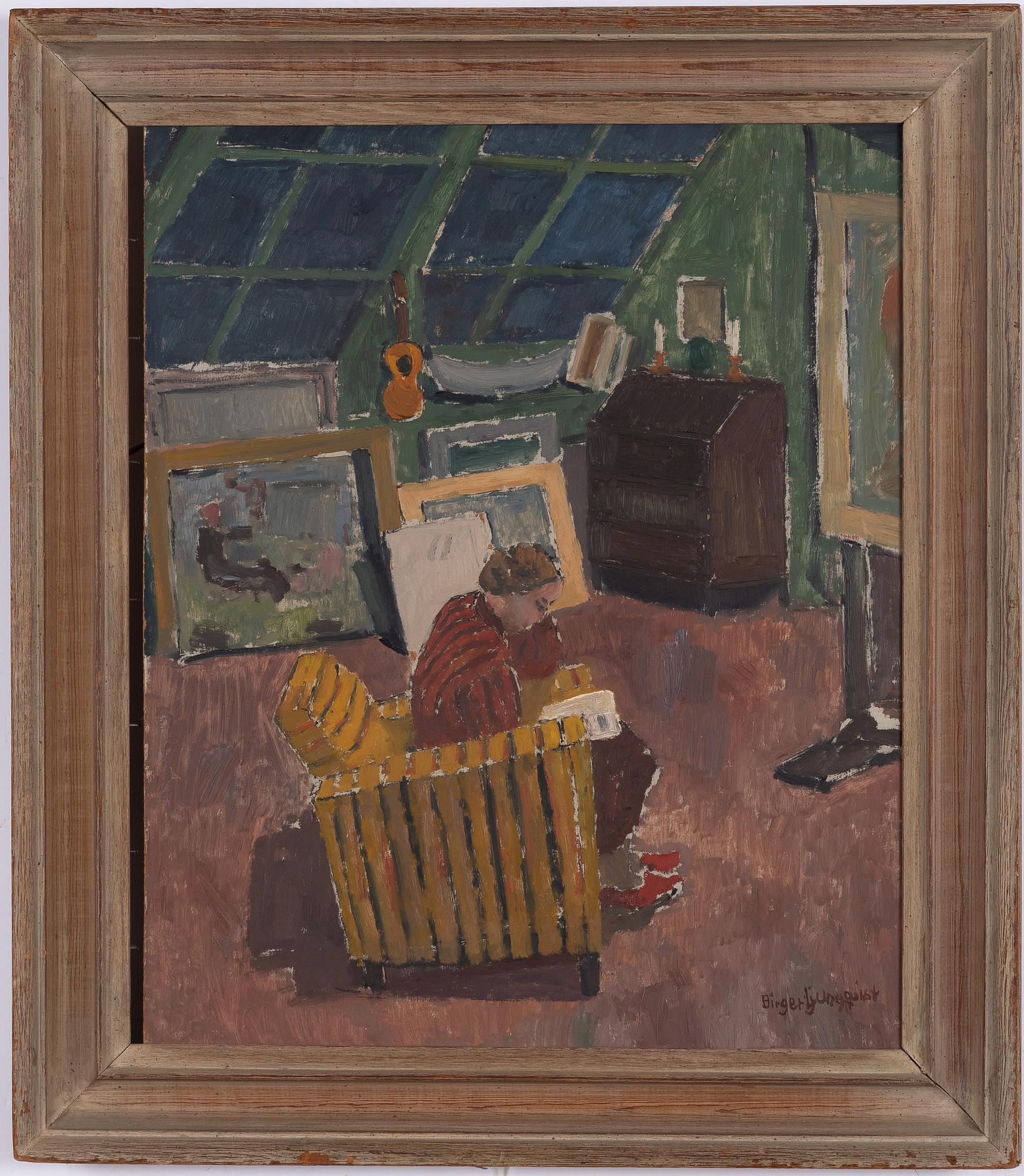 Birger Ljungquist, Kvinna i ateljén.