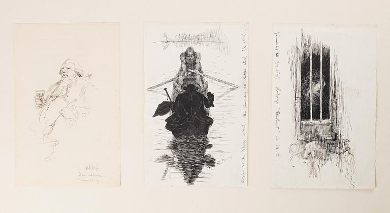 Carl Larsson, "Pennteckningar till Anna Maria Lennergrens samlade skaldeförsök" (Drawings for Anna Maria Lenngrens collected poems).