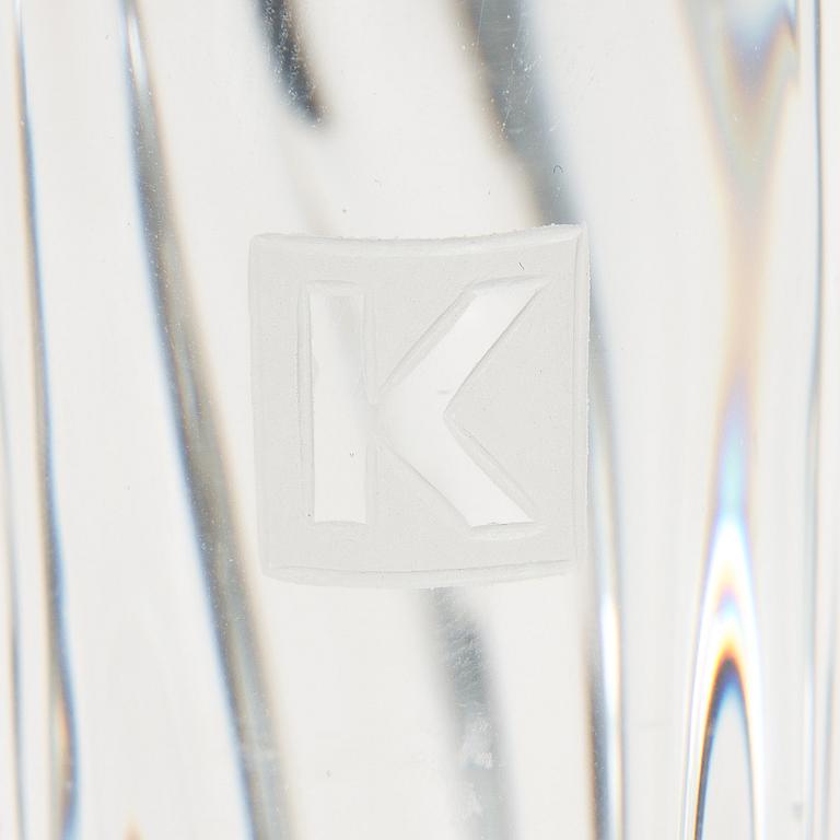 TAPIO WIRKKALA, vaser, 2 st, 3241, glas, "Kalvolan kanto" (Stubbe), signerade.