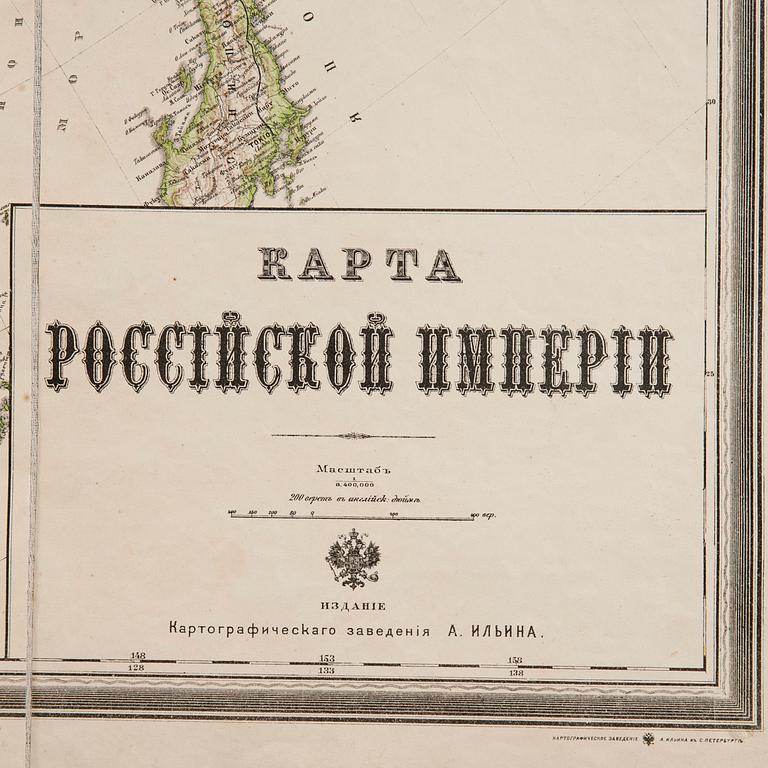 KARTA, Ryska Imperiet, Ryssland sekelskiftet 1800/1900.