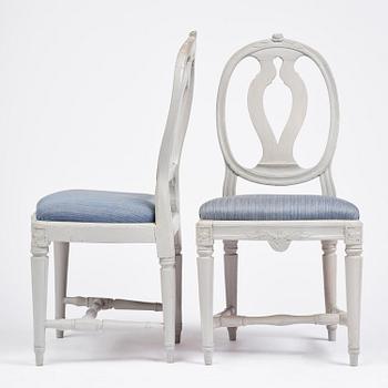 A set of five Gustavian chairs by J. E. Höglander (master in Stockholm 1777-1813).