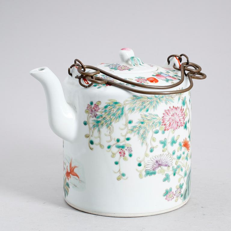 TEKANNA, porslin, Kina, Kanton, 1800-/1900-tal.