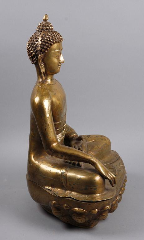 SKULPTUR, mässing, trol Thailand, 1900-talets första hälft.