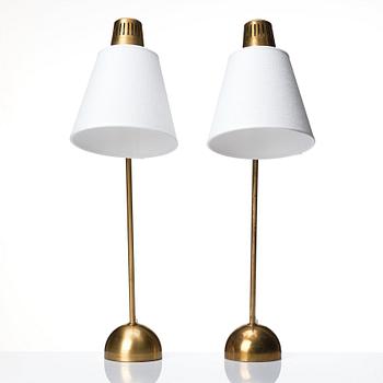 Hans Bergström, a pair of table lamps, model "712", ateljé Lyktan, Sweden 1950s.