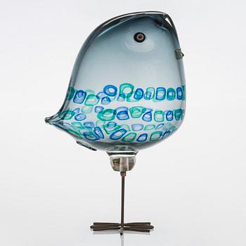 Alessandro Pianon,  "Pulcino", skulptur, glas, Vistosi, Murano, Italien 1960-tal.