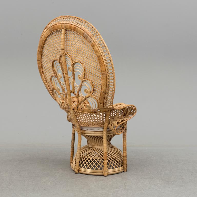 A rattan chair, second half of the 20th century.