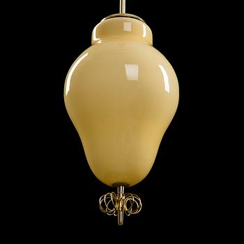 TAKLAMPA, "modell 1090" Paavo Tynell, Idman 1900-talets mitt. Höjd 93 cm.