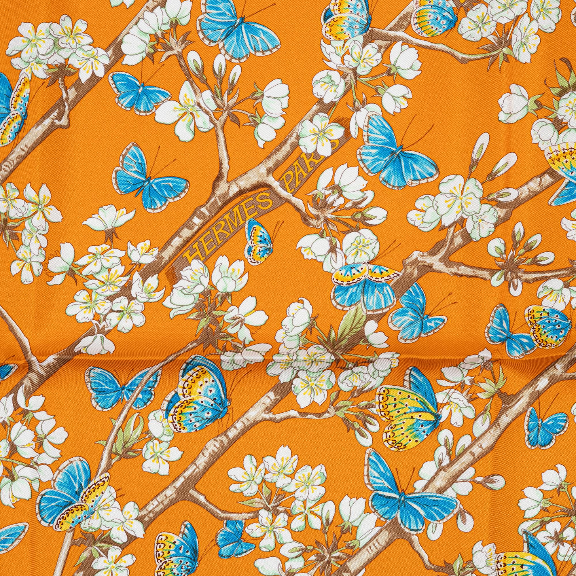 Hermès, scarf, "Vol Amoureux des Azurés".