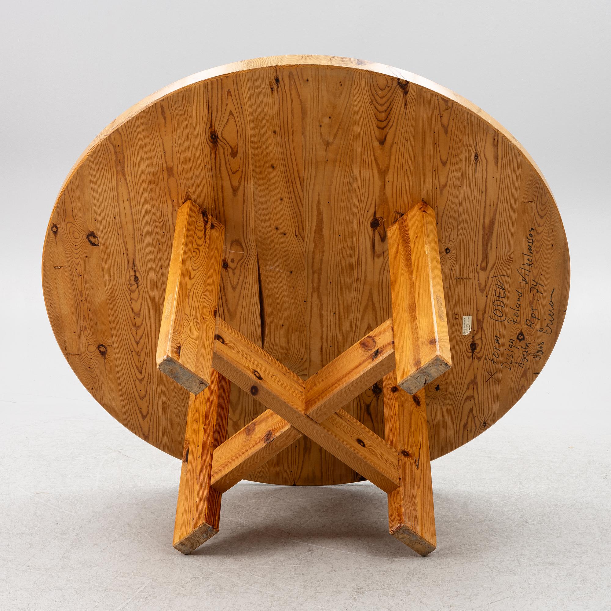 Roland Wilhelmsson, a dining table, 'Oden', Ågesta, 1974.