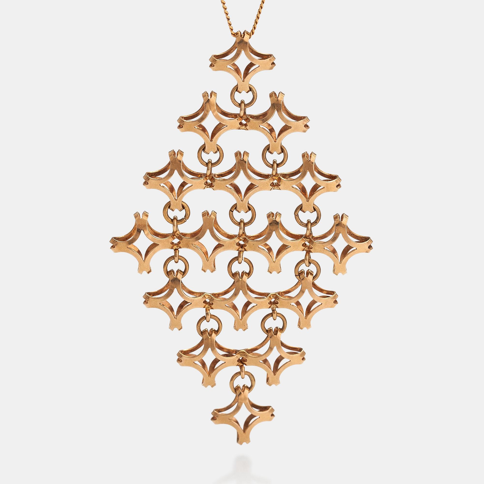 Elis Kauppi, Kaulakoru, 14K kultaa. Kupittaan kulta, Turku.