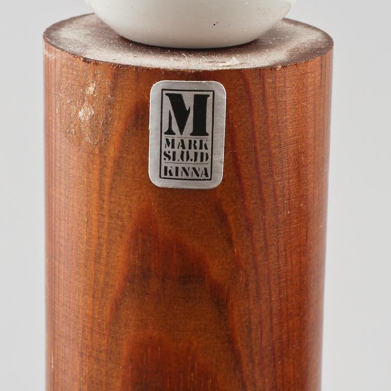 BORDSLAMPOR, ett par, Markslöjd, Kinna, 1900-talets andra hälft.