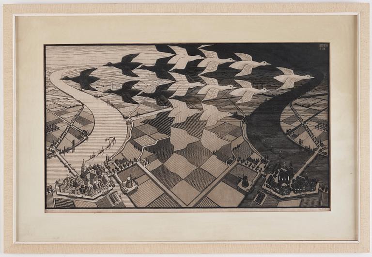Maurits Cornelis Escher, "Day and Night" (Jour et Nuit).