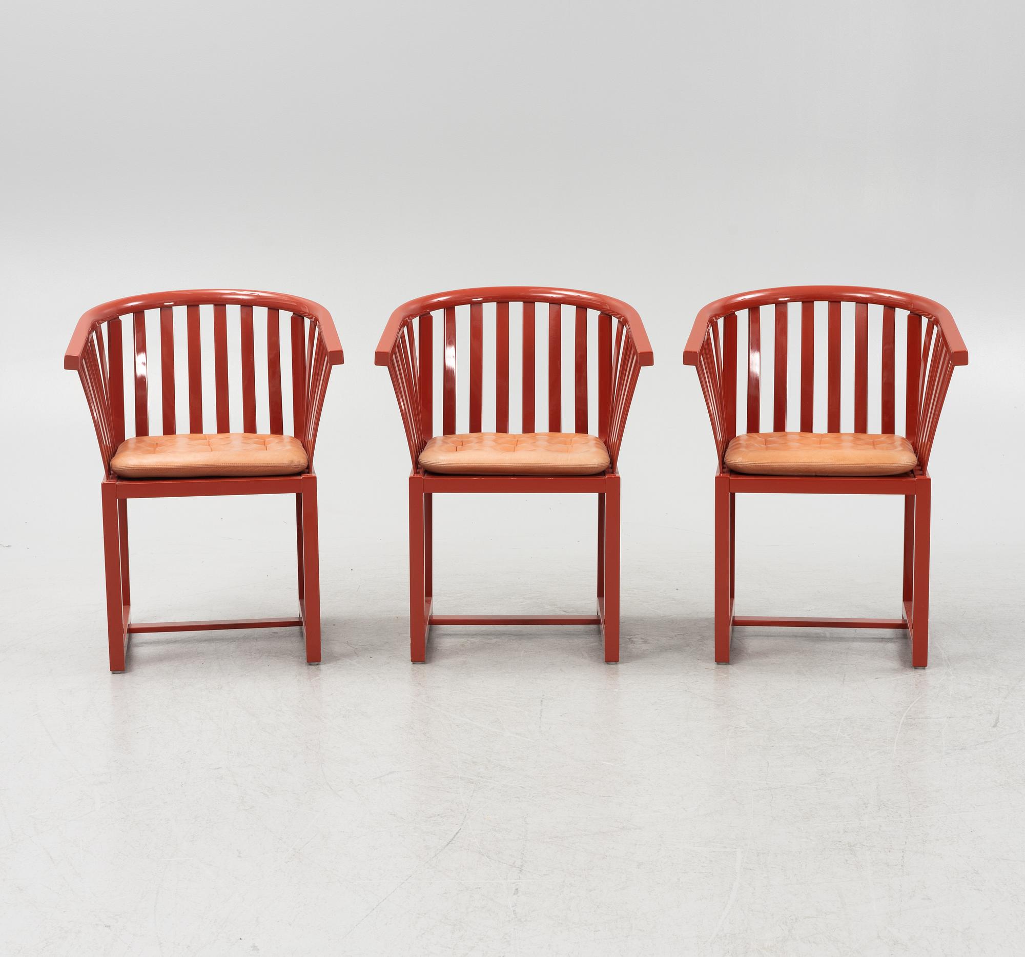 Åke Axelsson, karmstolar, 3 st, "Vaxholmaren", Gärsnäs.