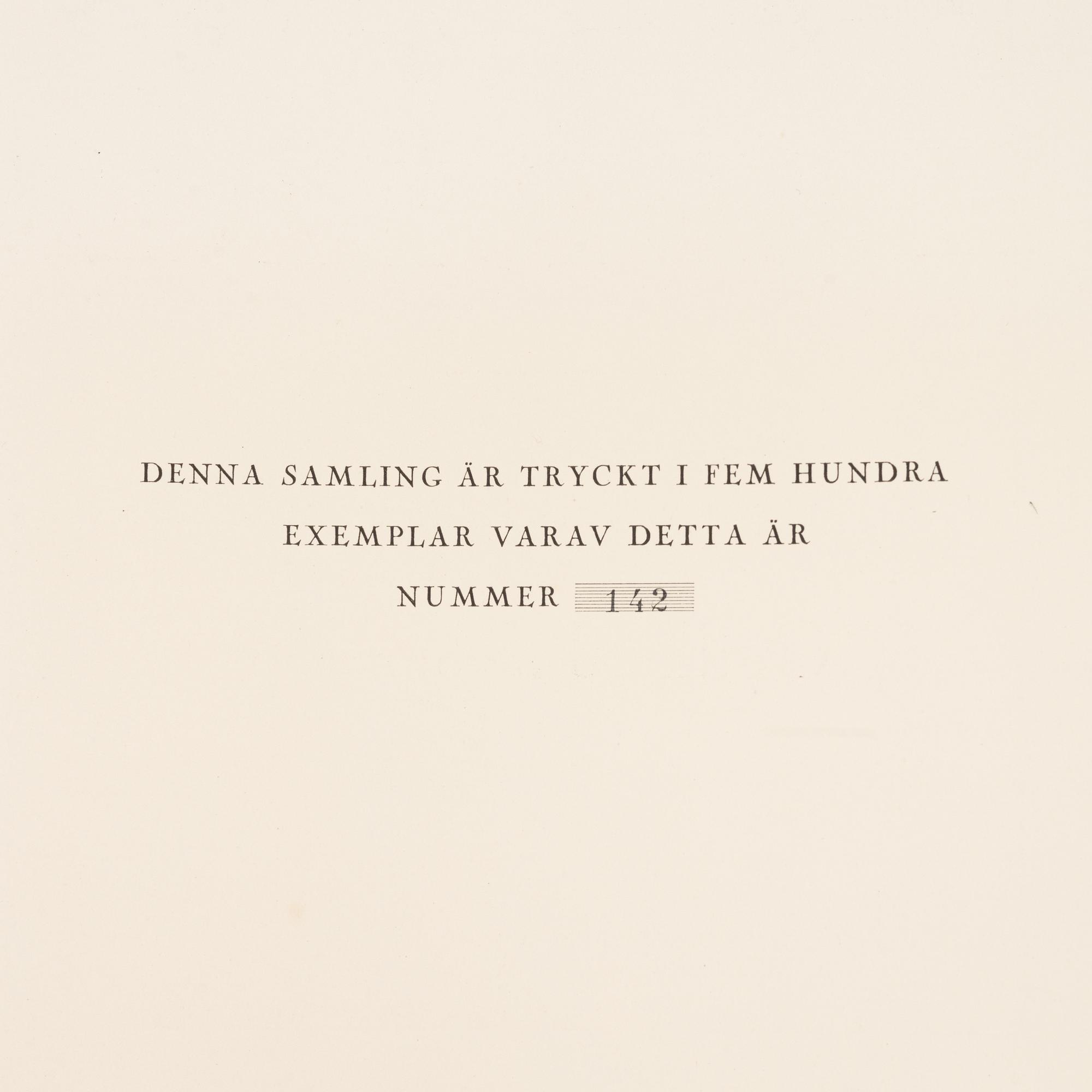 Helene Schjerfbeck, mapp med reproduktioner, 48 st. Nordisk Rotogravyr, Stockholm, 1945.