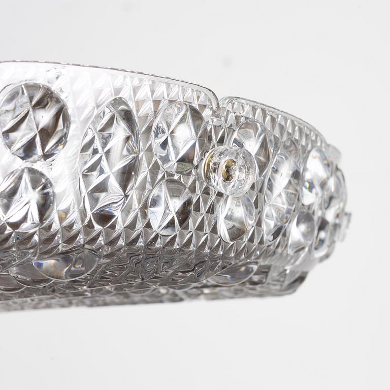 Carl Fagerlund, a ceiling lamp, Orrefors, second half of the 20th century.