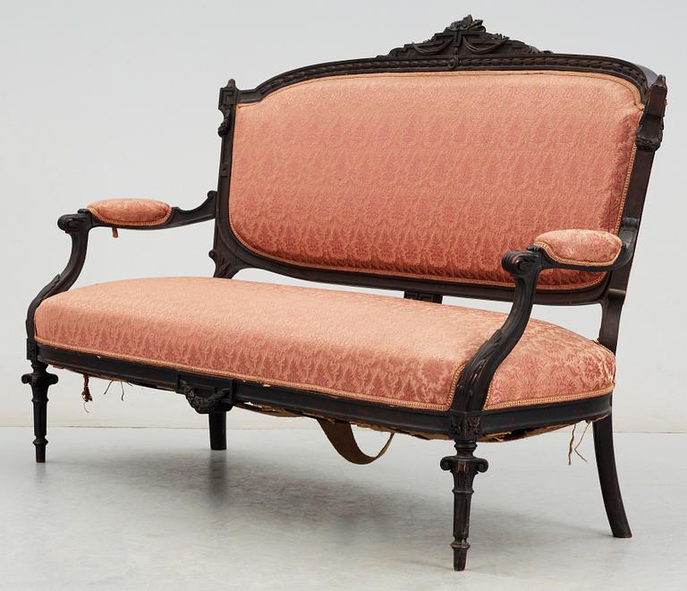 SOFFA, Louis XVI-stil, omkring 1900.