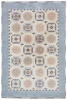 928. CARPET. "Blåringen". Knotted pile (Flossa). 310 x 205,5 cm. Signed AB MMF.