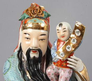 FIGURER, 3 st, porslin, Kina, 1900-tal.