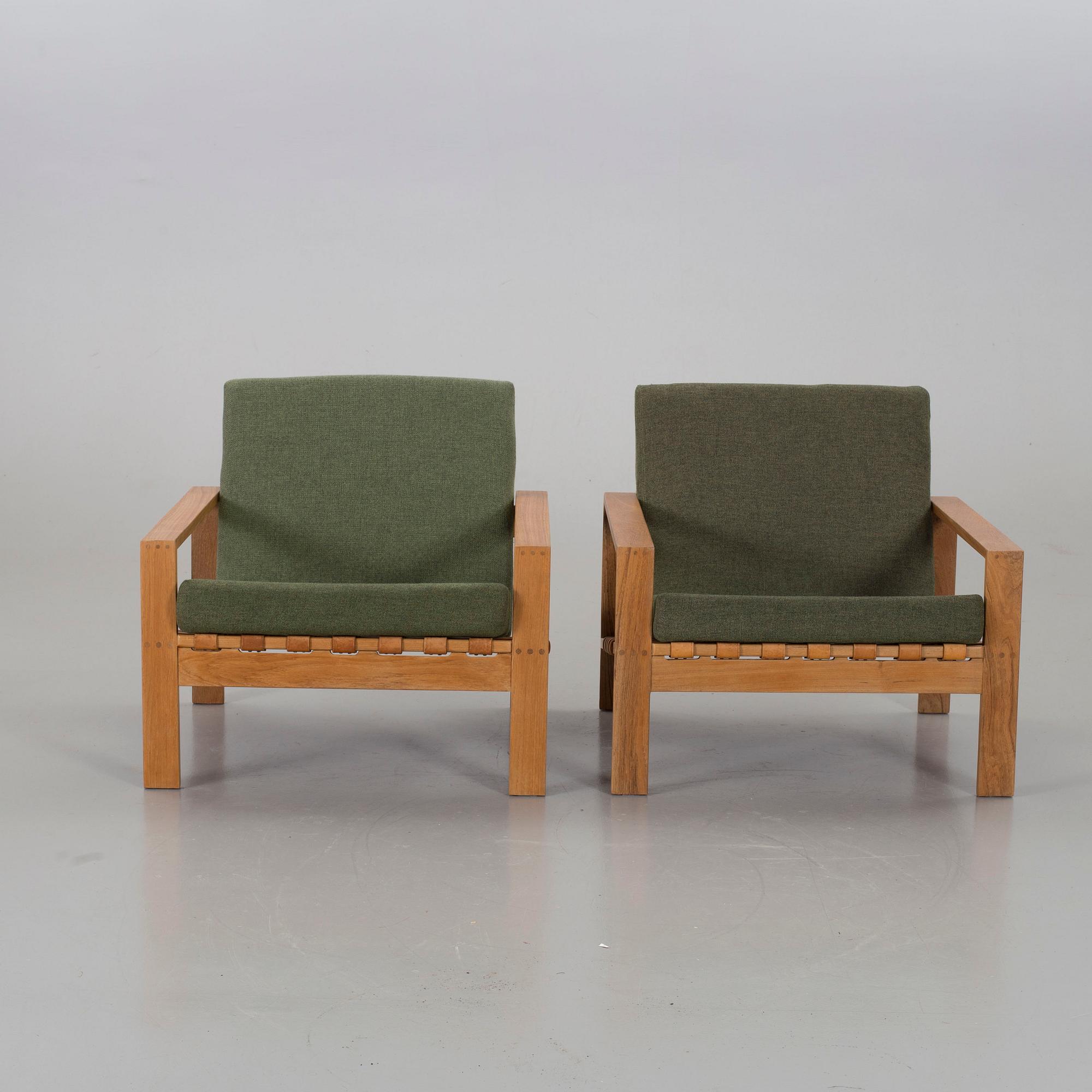 SVANTE SKOGH, A PAIR OF EASY CHAIRS BY ENGENS MÖBELFABRIK ÖRKELJUNGA 1960'S.