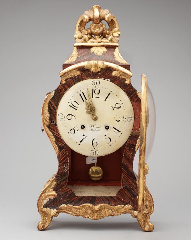 A Swedish Rococo bracket clock by P. Ernst.