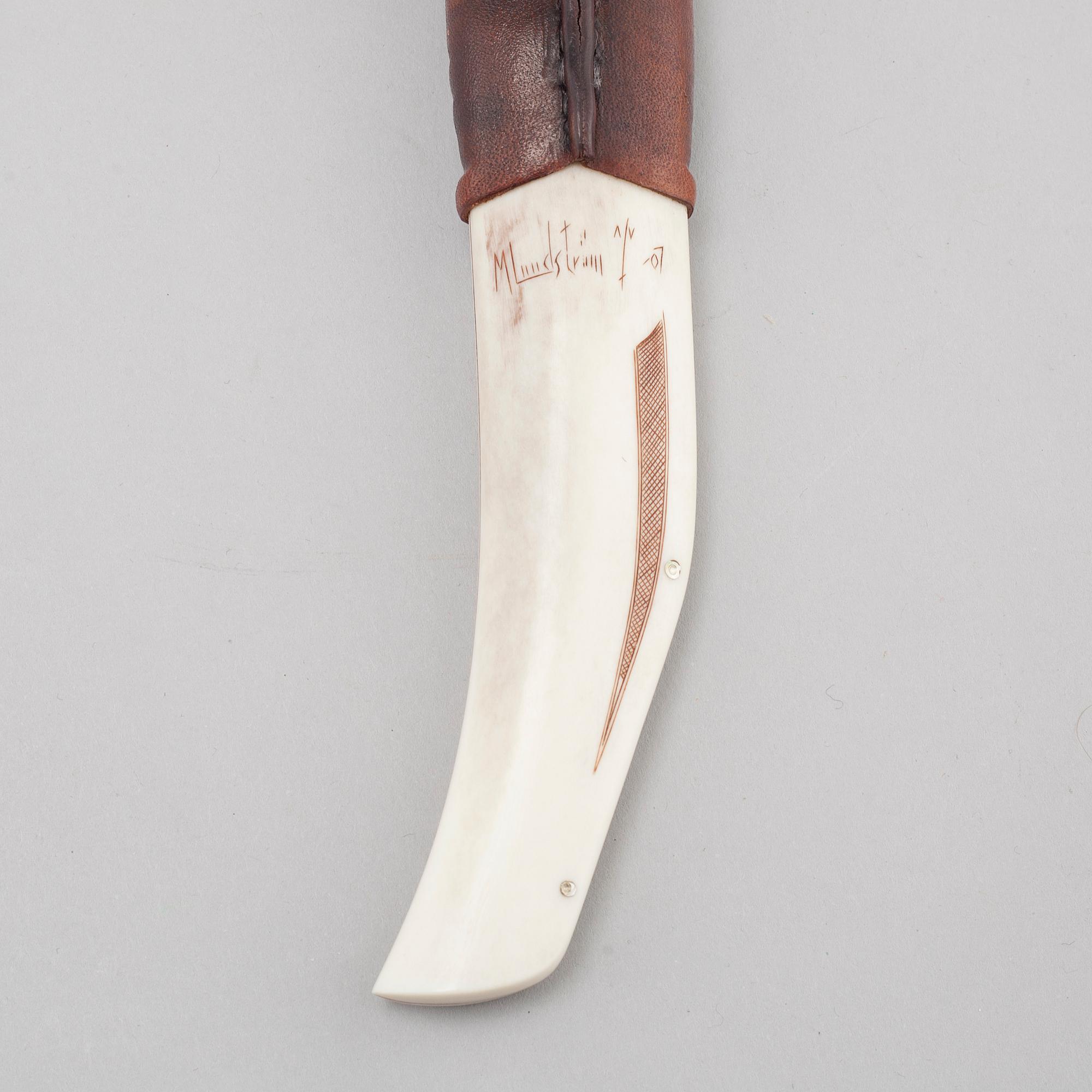 A knife by Max Lundström, signed and dated -07.