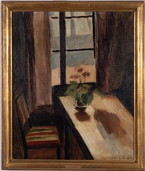 Birger Simonsson, "Interiör med blomkruka".