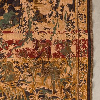 Fabric machine-woven in the Baroque style, approximately 197x215 cm.