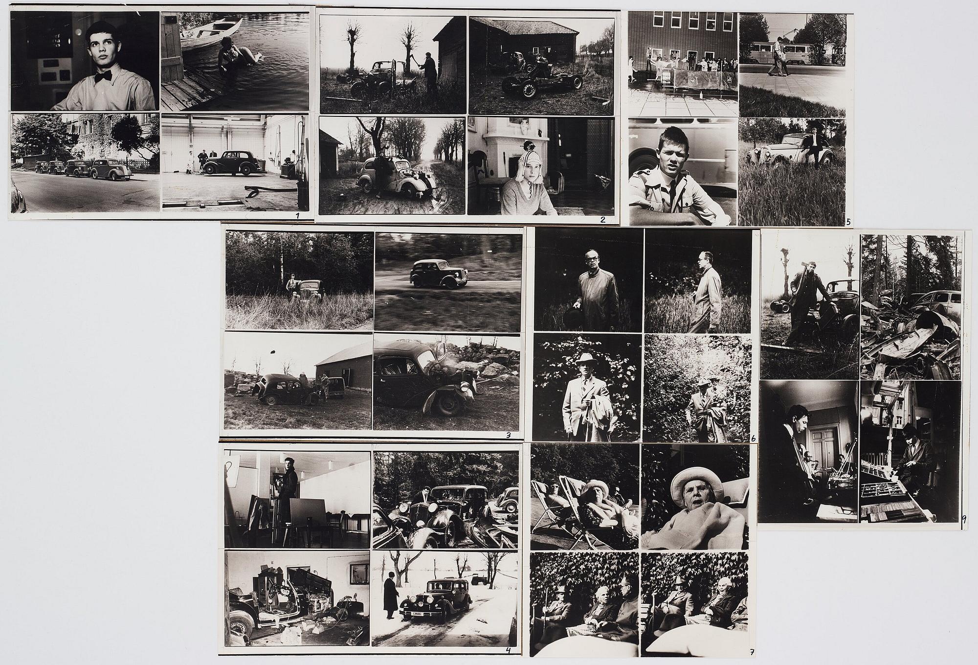 Carl Johan De Geer, fotografi, fem fotokollage 1958-1979.