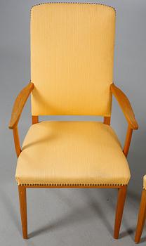 STOLAR, 4 st, samt KARMSTOLAR, 2 st, "Gustavus", Carl Malmsten, 1900-talets andra hälft.