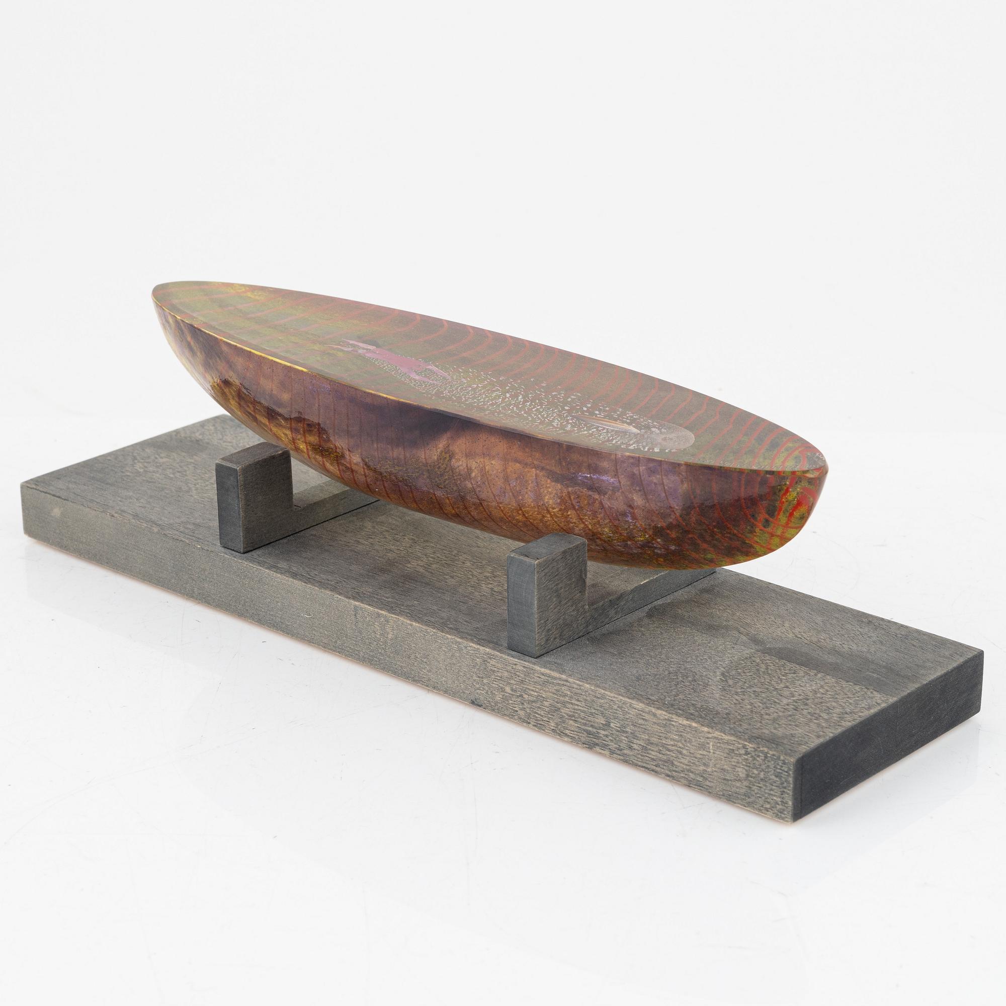 Bertil Vallien, glasbåt, Kosta Boda.