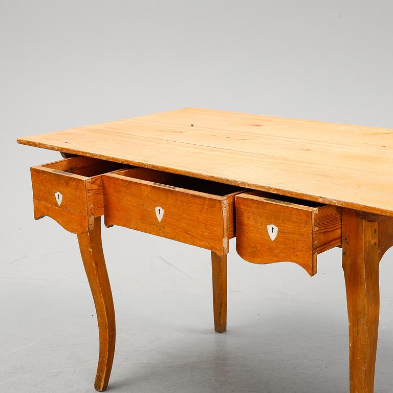 A birch Rococo style desk, second half of the 19th Century.