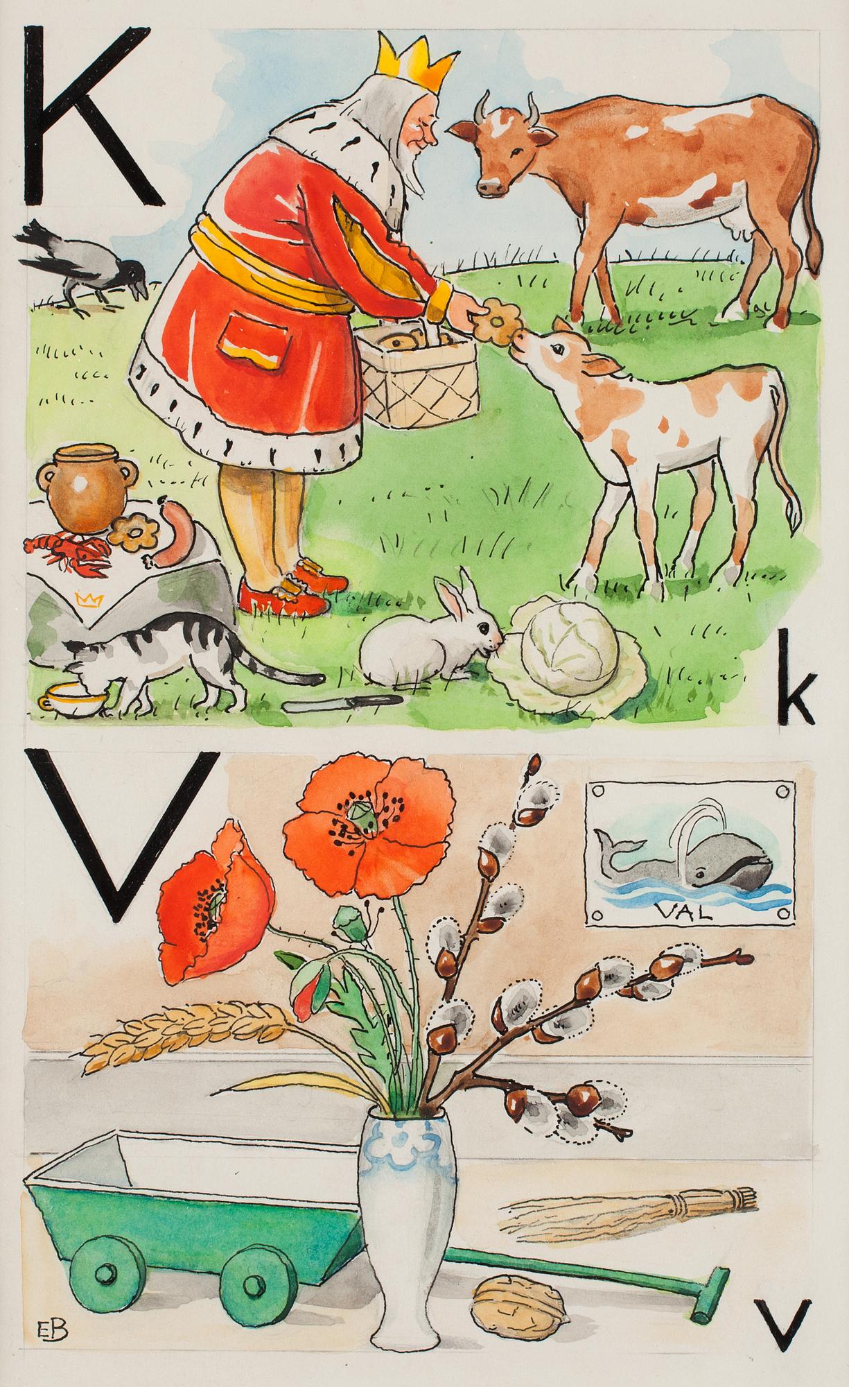Elsa Beskow, "K-Kung och V-Vallmo".
